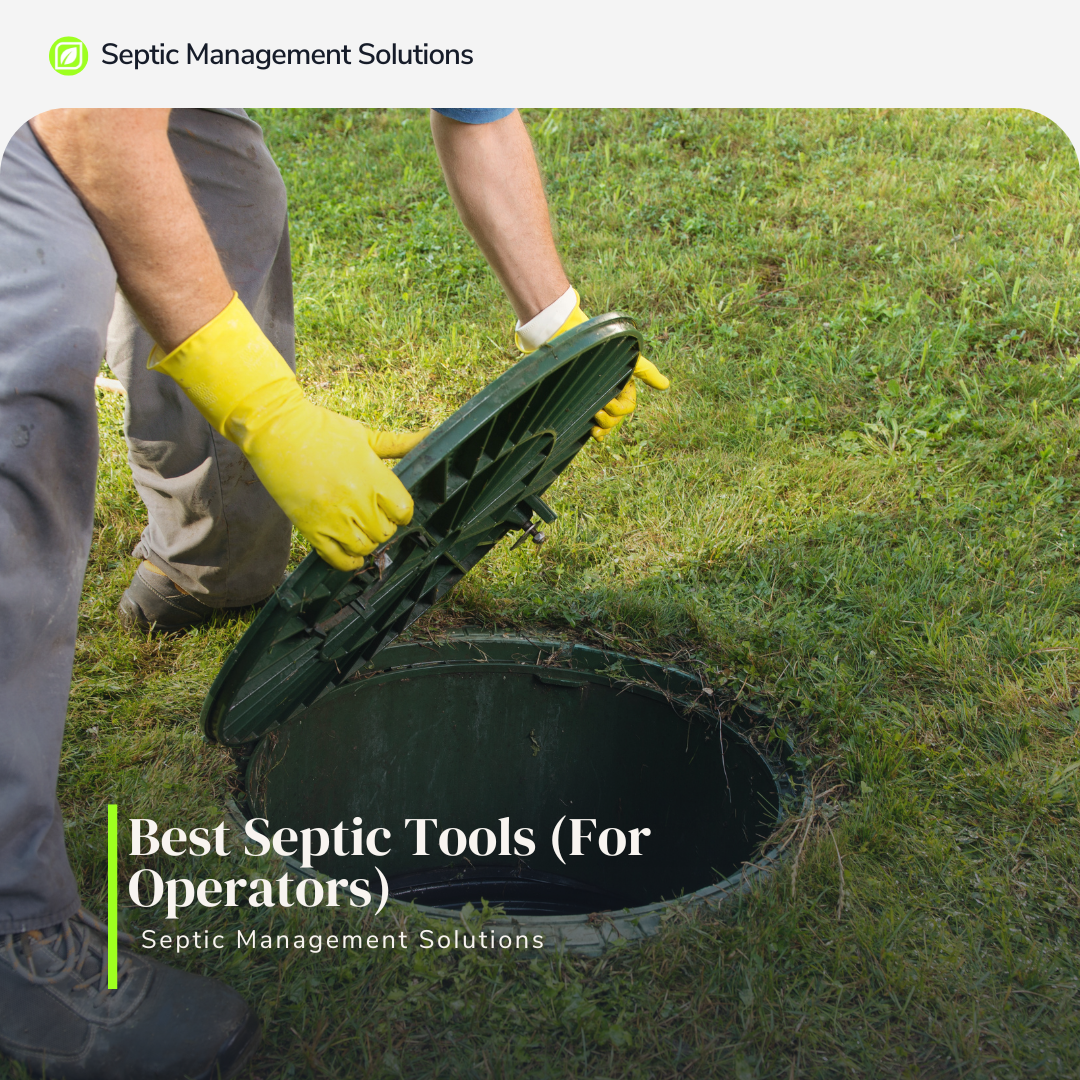 Article blog cover about the best septic tools